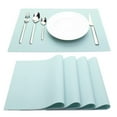 thumbnail image 2 of IYYI Silicone Placemats,Placemats for Kids,Placemats Set of 4 Waterproof Heat Resistant Non-Slip Kitchen Table Mats for Dining Table, Easy to Clean (Light Blue), 2 of 4