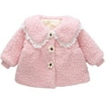 thumbnail image 1 of Abrigo De Invierno Para Niños Pequeños, Chaquetas De Abrigo Para Niñas, Moda Para Bebés, Ropa Acolchada A Prueba De Viento De Color Sólido, Chaqueta Con Solapa, Abrigo Rosa Odeerbi  LM103-9152, 1 of 9