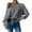Gray, variant on Tbopshirt Womens Sweaters Clearance Under $5,Fall Sweaters for Women,Winter Round Neck Long Sleeved Color Blocked Striped Knitted Sweater Flared Sleeve Sweater,up to 40% off Fashion
