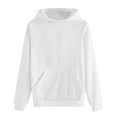 thumbnail image 4 of FAVIPT Womens Hoodie Plain Hoodies for Women Pullover Long Sleeve Oversized Pullover Y2K Hoodie Fall Winter Sweatshirt with Pocket 2024 White,S, 4 of 4