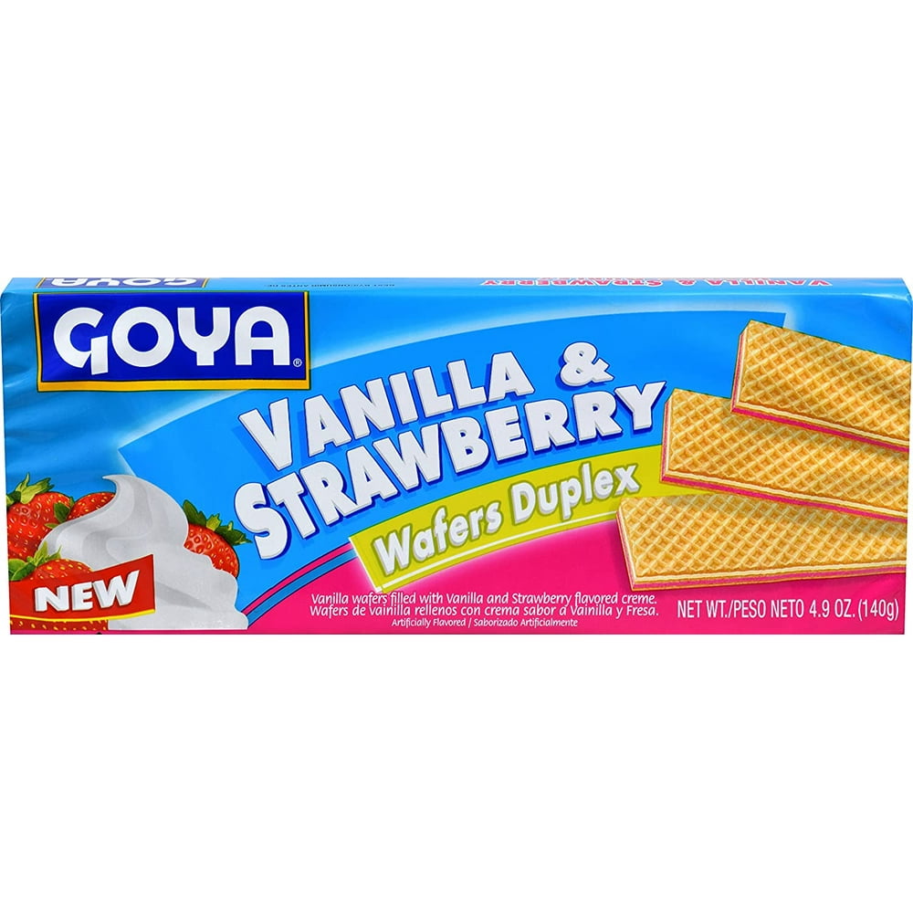 Goya Foods Vanilla & Strawberry Wafers Duplex, 4.9 Ounce (Pack of 24