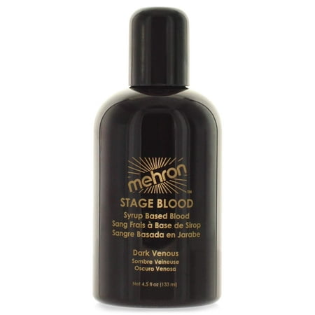 Mehron Makeup Stage Blood | Realistic For Halloween | Washable Fake Blood for Special FX, Stage & Screen, Halloween, & Cosplay (9 oz) (Dark Venous)
