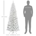 thumbnail image 3 of HOMCOM Snow Flocked Pencil Christmas Tree with Realistic Branch Tips White, 3 of 10
