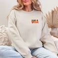 thumbnail image 2 of Embroidered USA Crewneck Sweatshirt for Men and Women Patriotic, 2 of 6