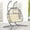 Beige-510 lb, variant on Aukfa Double Swing Egg Chair with Stand 2 Person Indoor Outdoor Wicker Loveseat with Cushions, Khaki