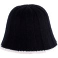 thumbnail image 3 of CoCopeaunts Winter Bucket Hats for Women Foldable Warm Fisherman Hats Fashion Solid Color Stripe Knitting Hat Camping Hiking, 3 of 8