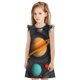 thumbnail image 1 of Fotbe Solar System Paper Art Vestido de Dormir para Niñas de 3 a 10 Años, Mangas Cortas, Estilo Princesa, Pijama Camisón con Mangas Voladas-XX-Large, 1 of 6