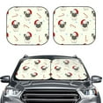 thumbnail image 2 of Haiem Christmas Pug Dog Windshield Sun Shade: Universal Foldable 2-Piece Car Front Window Sunshade - Blocks Uv Rays, And Reduces Heat,Essential Car Accessory Small, 2 of 7