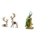 thumbnail image 1 of Estatua de reno y para decoración del hogar y la oficina, escultura única de ciervo sentado de pie, adorno de escritorio, centro de mesa, re, 1 of 8