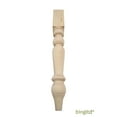 thumbnail image 2 of BingLTD - 29" Tall Unfinished Round Rubberwood Post - 1 PC (TL3529-RW-UNF), 2 of 4