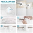 thumbnail image 5 of No Hook Shower Curtain, Beige Palm Trees Shower Curtains for Bathroom with See Through Top Window, Farmhouse Tropical Summer Beach Waterproof & Washable Bath Curtain 60"x72", 5 of 9