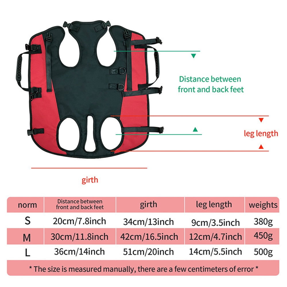 Dog Lift Harness,Adjustable Dog Backpack Carrier for Medium Large Dogs,Full Body Pet Lift Harness,Emergency Pet Backpack for Disabled, Old, Joint Injuries, Loss of Stability Dogs,S (yellow)