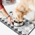 thumbnail image 2 of Boho Retro Floral Pet Feeding Mat-Abstract Art Pattern Absorbent Pet Placemat for Food and Water Bowl, with Waterproof Rubber Backing, Quick Dry Water Dispenser Mat for Dog and Cat (17"x30"), 2 of 7