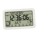 thumbnail image 5 of Reloj de pared digital decorativo, funciona con pilas, colgante, números grandes, sin tictac blanco, 5 of 9