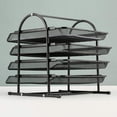 thumbnail image 4 of Metal Document Tray for Letters, Mail & Docs, Office Desk Organizer for Men, Perfect Gift for Efficiency Black Desktop File Organizer, 4 of 8