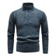 thumbnail image 4 of pstuiky camisa de manga larga para hombre, Suéter informal de manga larga con cuello alto y cremallera gruesa y sólida para hombre Tops de talla grande para hombre l, 4 of 5
