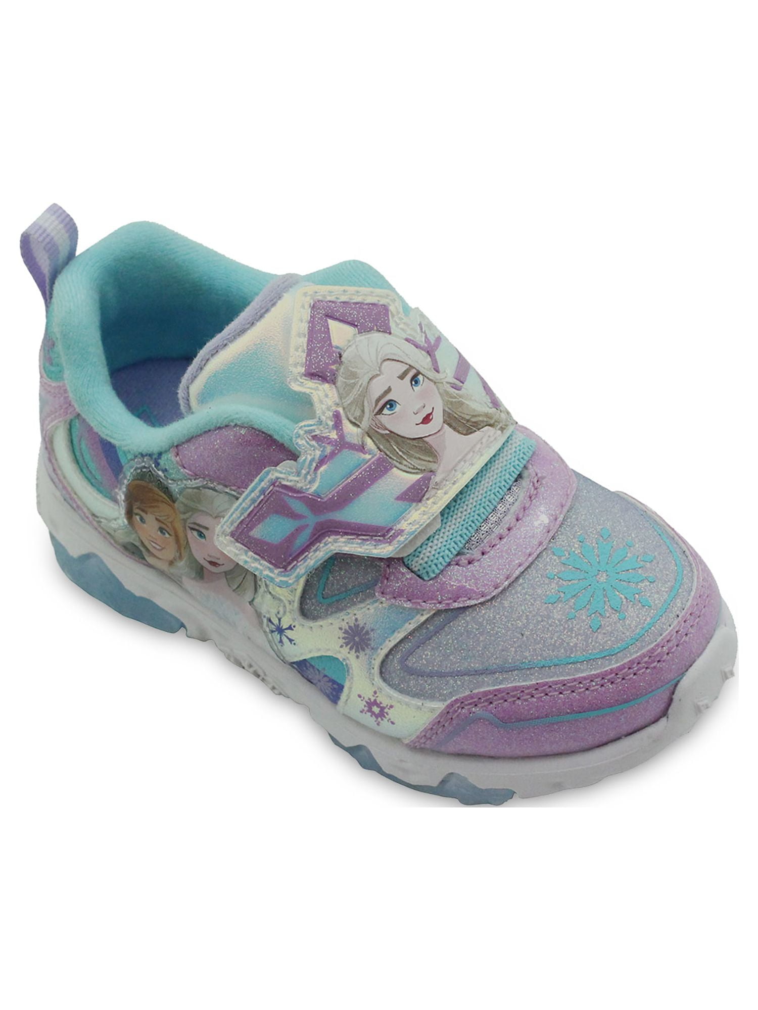 Disney Frozen Toddler Girl Anna & Elsa Shimmer Light-Up Athletic Sneaker, Sizes 7-12