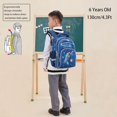 thumbnail image 2 of Kid Bookbag Boy Kindergarten Elenemtary Preschool Multi Compartment Backpack, Chest Strap Side Pockets, 2 of 5