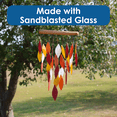 thumbnail image 3 of Blue Handworks Desert Sands Waterfall Windchime - Hanging Glass and Driftwood Wind Chimes Garden Décor, 3 of 5