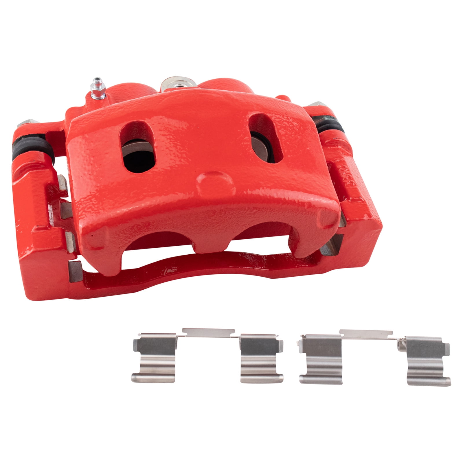 TRQ Front Brake Caliper Set Painted Red Brackets Fits 2008-2020 Cadillac Escalade 2008-2019 Chevrolet Silverado 1500 2008-2019 GMC Sierra 1500