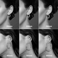 thumbnail image 5 of TINGN Hoop Earrings for Women 14K Gold Plated Lightweight Chunky Open Hoops 316L Surgical Stainless Steel Post Thick Hoop Earrings for Women 20/25/30/40/50/60mm, 5 of 6