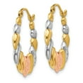 thumbnail image 2 of 14K Two-Tone Gold Earring Shrimp Creole Women'S 22 mm 21, 2 of 3