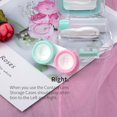 thumbnail image 3 of Contact Lens Box Crown Cute Contact Lens Travel Case Contact Lens Case Container Holder Storage Box Portable Contact Lens Travel Kits Cute Mini (Light Green), 3 of 7
