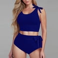 thumbnail image 2 of HAPIMO Two Piece High Waisted Swimsuits Women Tummy Control Bikini Sets Modest Bathing Suit Summer Beachwear for Women 2026 Blue XXL, 2 of 7