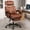Brown, variant on FelixKing Ergonomic Office Chair with Adjustable Headrest Executive Leather Desk Chair with Flip Up Arms, Comfy Computer Chair with Lumbar Support & Rocking Function for Home Office
