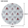 thumbnail image 6 of Light Blue Christmas Tree Pattern Round Tablecloth 60"x60",Wrinkle Wipeable Table Cloth for Kitchen Dining Room Picnic Patio Party, 6 of 6