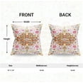 thumbnail image 3 of Boho Pillow Covers 18x18 Set of 2,Pink Orange Vintage Throw Pillow Covers Bohemian Carpet Ethnic Floral Print Outdoor Decorative Linen Pillow Covers for Couch Bed Sofa Cushion Boho Pillowcases, 3 of 6