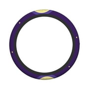 XMXY Car Steering Wheel Cover, Cartoon Moon Night Sky Non-Slip Jeep Truck Universal Elastic Steering Wheel Protector 15 inch