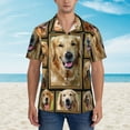 thumbnail image 5 of Golden Retriever Dog Men'S 3d Print Casual Button Down Shirts, Novelty Hawaiian Short Sleeves M, 5 of 7