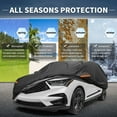 thumbnail image 2 of Unique Bargains Car Cover 210D-PU Oxford Outdoor Full Car Cover All Weather Waterproof Windproof Sun Protection with Driver Door Zipper Black for Acura RDX, 2 of 7
