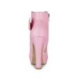 thumbnail image 4 of BLISSFUL STEP Women's Ankle Boots Chunky High Heels Platform Bow Decor Round Toe Boots Pink 8.5, 4 of 8