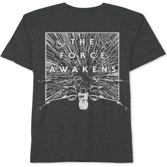Jem Mens X-Wing The Force Awakens Graphic T-Shirt, Black, Small