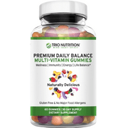 TRIO NUTRITION Premium Daily Balance Multivitamin Gummies for Men & Women| Essential Vitamins & Minerals for Immune Boost & Energy Support | No Major Food Allergens & Gluten Free| No High Fructose*