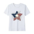 thumbnail image 2 of Kids Summer New Independence Day T-Shirt 4Th Of July Graphic Tees Girls Boys Casual Short Sleeve Round Neck Cotton Tops White 7-8 Years, 2 of 5