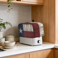 thumbnail image 4 of Toaster Cover 4 Slice, Vintage Star Country Dustproof Bakeware Oven Protector with Top Hook, American Flag Blue Red Waterproof Small Kitchen Appliance Toasters Dust Cover, 12"x11"x8", 4 of 9