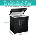 thumbnail image 2 of NANAhuang Black Chest Freezer Cover, Waterproof Freezer Cover 25Lx23Wx34H Compact for 3.5 Cubic Feet Chest Freezer Full Cover Deep Freezer Cover with Top Cover for Open, Zipper Pocket, Strap, 2 of 7