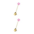 thumbnail image 2 of Matsuzay Estilo de dibujos animados Adorable Home Restaurant Vajilla Reutilizable Revolviendo Vajilla Pastel Postre Cubiertos Candy Pink Cuchara De Caramelo Rosa 2Conjunto, 2 of 6