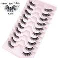 thumbnail image 2 of False Eyelashes Natural Half Lashes Short Wispy Clear Band Lashes Pack Cat Eye 3D Faux Mink Lashes Fake Eyelashes, 2 of 5