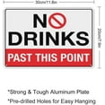 thumbnail image 2 of No Drinks Past This Point Sign 8"x12" - Aluminum Tin Warning for Home Outdoor Garden, Durable Policy Decor for Lab, 2 of 8