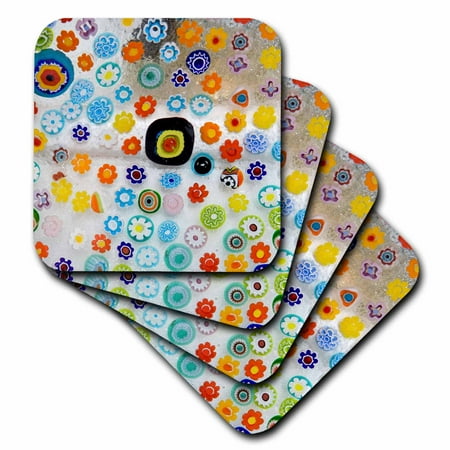 3dRose Italy, Venice, Millefiori glass abstract - EU16 BJA0694 - Jaynes Gallery, Soft Coasters, set of 8