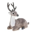 thumbnail image 1 of Simulación de alce navideño de peluche, reno navideño, juguete de varios tipos. Hombre gris sentado, 1 of 7