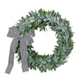thumbnail image 1 of Green Rabbit Ear Wreath,Artificial Eucalyptus Leaves Wreath with Bows,Spring Easter Greenery Wreath for Front Door, 1 of 5