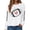 White, variant on Towmus Women's 2025 Autumn Winter Casual Rugby Printed Crewneck Sweatshirt Long Sleeve Loose Pullover Tops
