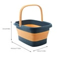 thumbnail image 4 of Vikakiooze Folding Foot Bath Bucket, Household Foot Bath Basin, Massage Foot Wash Basin, Elevated Leg To Knee Height, Multifunctional Foot Bath Bucket, Water Bucket 15L, 4 of 6