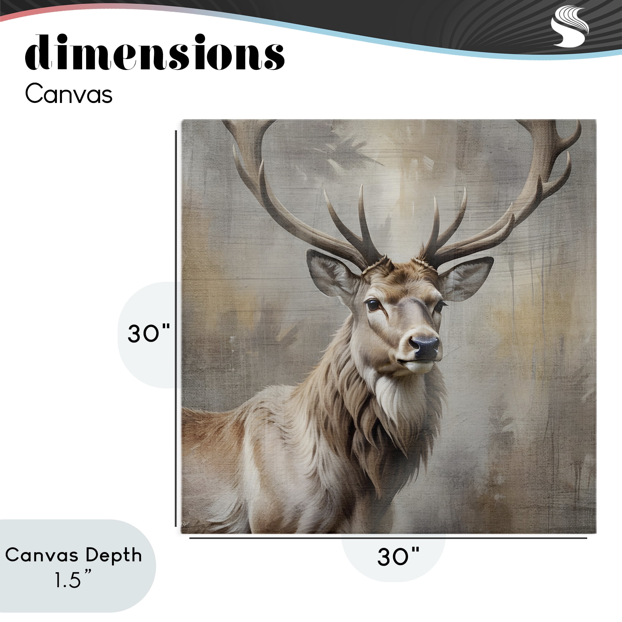 Stupell Industries Rustic Stag with Majestic Glance Canvas Wall Art, design by Susan Arnot