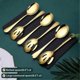 thumbnail image 3 of 6-Piece Stainless Steel Serving Set, Mirror Polished Finish, Includes 3 Solid Spoons and 3 Slotted Spoons for Elegant Dining, 3 of 5